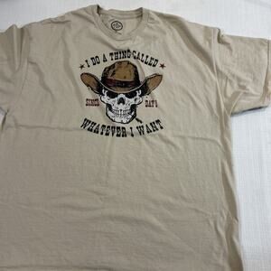 Humor Men's 2XL Graphic Tee Shirt Do A Thing Called Whatever I Want Sand Beige